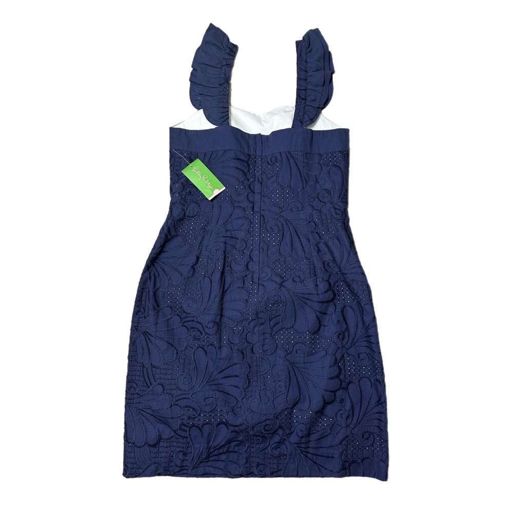 Lilly Pulitzer Navy Embroidered Sheath Dress NWT - Picture 4 of 9